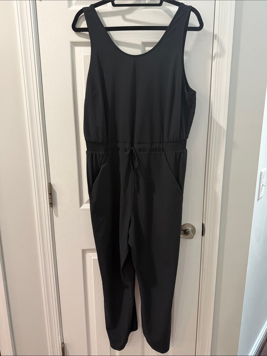 all in motion Pants - all in motion Black Sleeveless Jumpsuit with Drawstring Waist